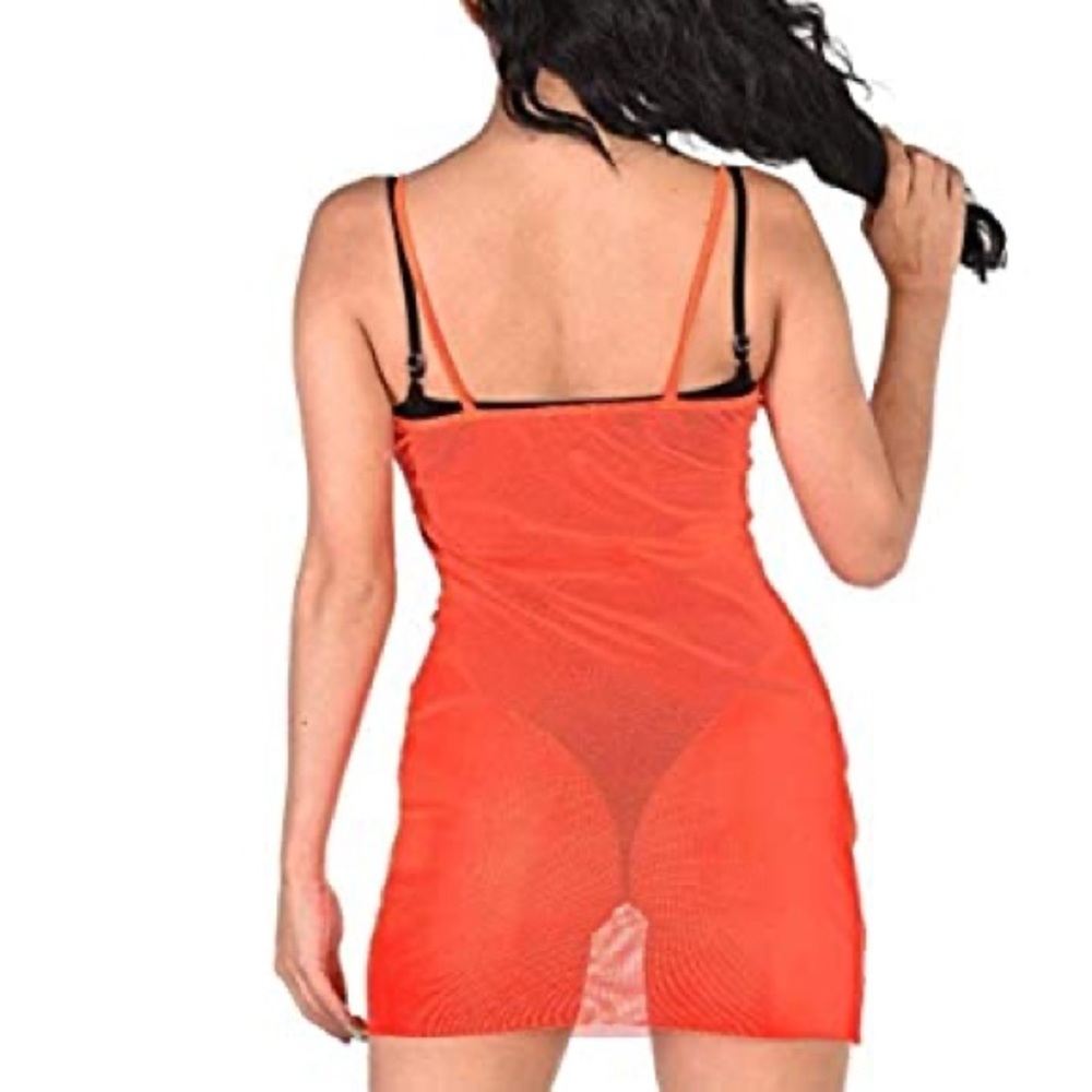 Mini Mesh Neon Dress - Picture 2 of 3